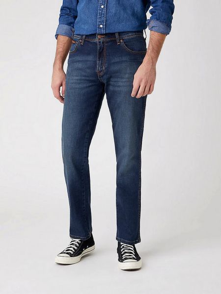 Синие прямые джинсы Wrangler