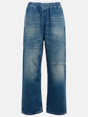 Straight fit džíny s vysokým pasem Mm6 Maison Margiela modré