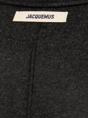 Plstěná vlnená bomber bunda Jacquemus hnedá