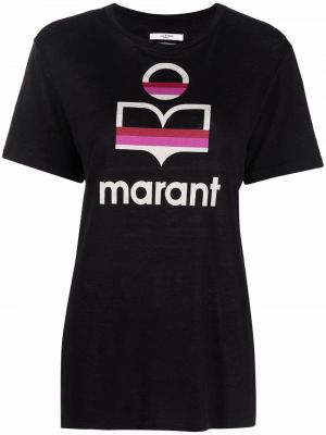 Camiseta con estampado Isabel Marant étoile negro