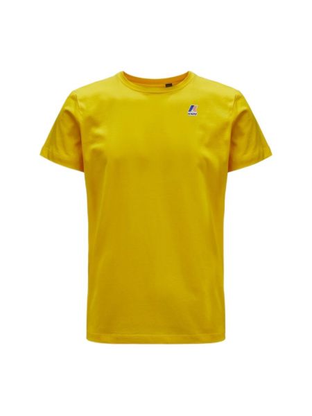 Koszulka z okrągłym dekoltem K-way żółta