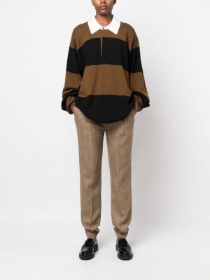 Jogger kelnės tvido Ralph Lauren Collection ruda