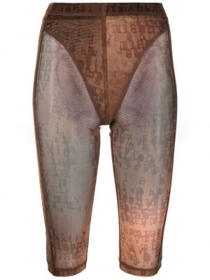 Transparente shorts mit print Misbhv braun