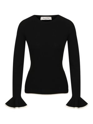 Пуловер из вискозы Valentino черный
