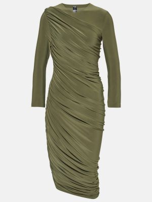 Asimetriškas suknele Norma Kamali žalia
