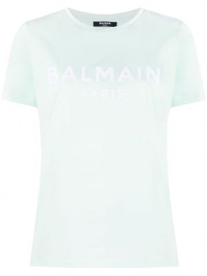 Camiseta con estampado manga corta Balmain verde