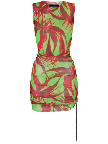Mini-abito con stampa Louisa Ballou verde