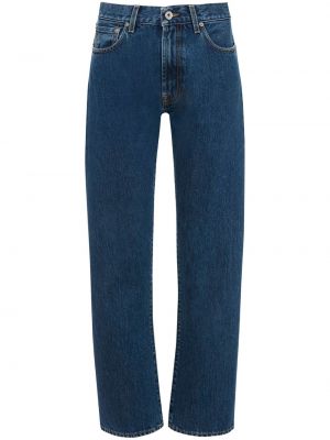 Straight fit džíny s vysokým pasem Jw Anderson modré