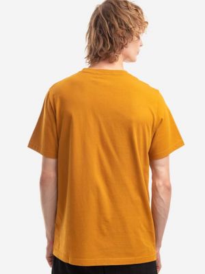 Bavlněné tričko Wood Wood oranžové