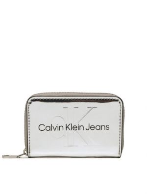 Cipzáras cipzáras pénztárca Calvin Klein Jeans ezüstszínű