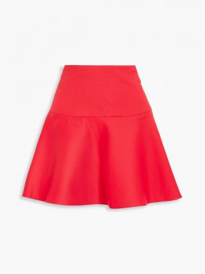 Хлопковая расклешенная юбка Redvalentino красная