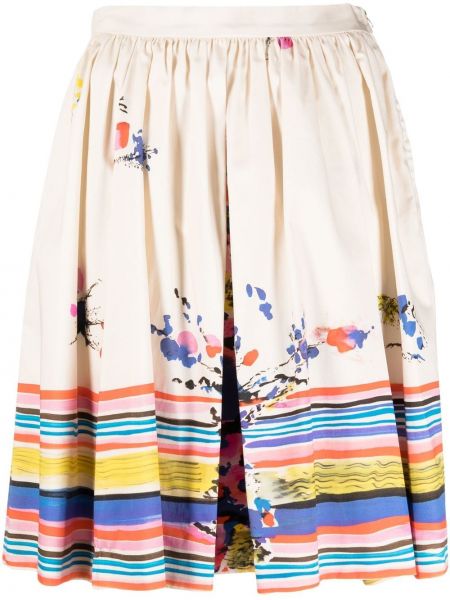 Spódnica bawełniana z nadrukiem w abstrakcyjne wzory Valentino Pre-owned