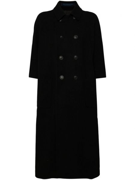 Dobbeltradet frakke Yohji Yamamoto sort