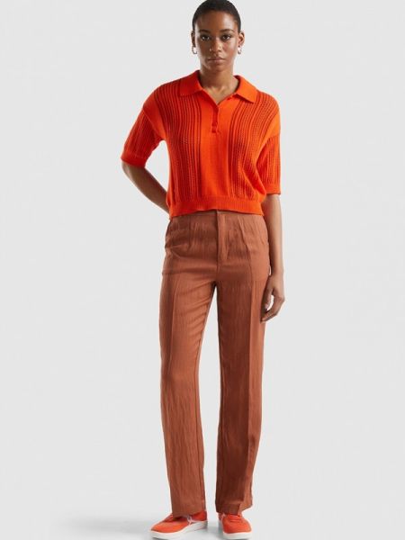 Прямые брюки United Colors Of Benetton коричневые