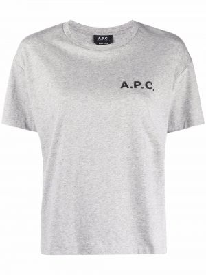 Camiseta de cuello redondo A.p.c. gris