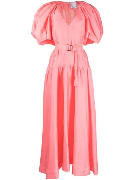 Koktel haljina s v-izrezom Acler ružičasta
