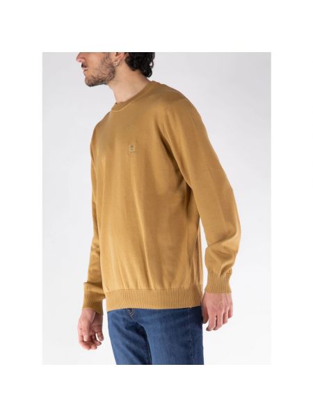Suéter de algodón de cuello redondo Timberland beige