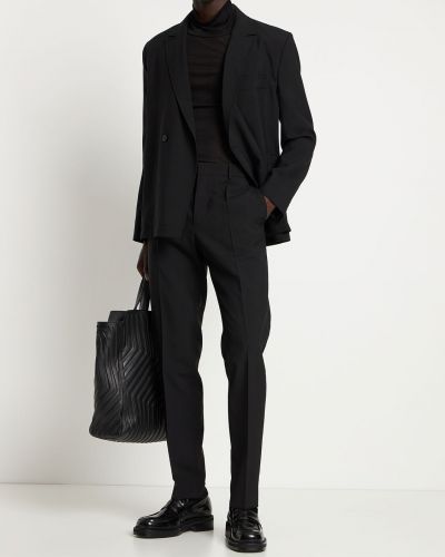 Slim fit nadrág Valentino fekete