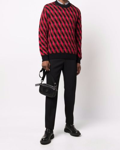 Jersey de tela jersey con estampado geométrico Salvatore Ferragamo negro