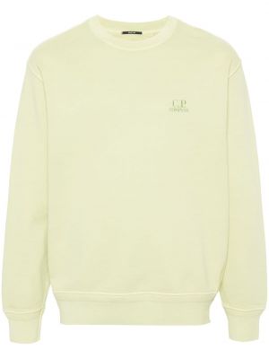 Sweatshirt mit stickerei aus baumwoll C.p. Company grün