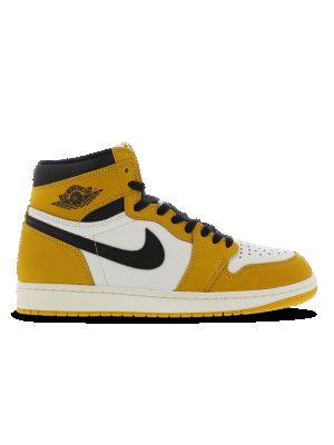 Chaussures de ville en cuir rétro Jordan jaune
