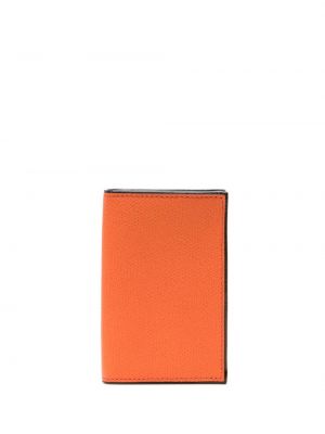 Kožená peněženka Valextra oranžová