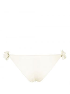 Bikini à fleurs avec applique La Reveche blanc