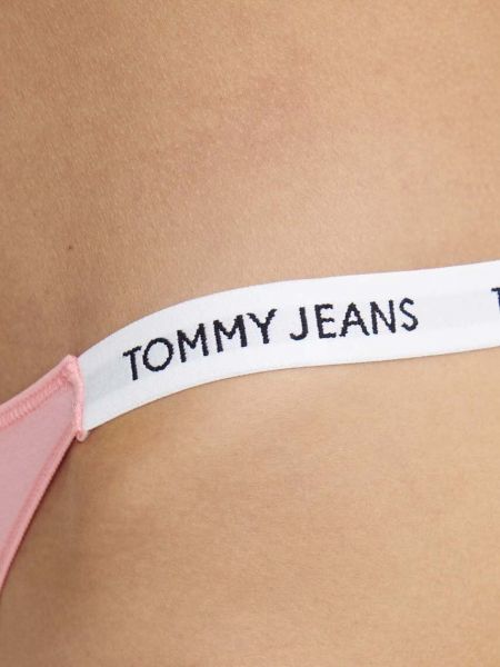 Chiloți tanga Tommy Jeans roz