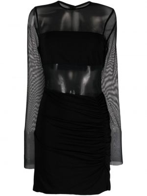 Κοκτέιλ φόρεμα με διαφανεια Federica Tosi μαύρο