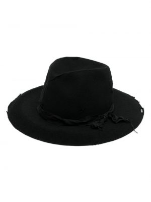 Vuneni šešir Yohji Yamamoto crna