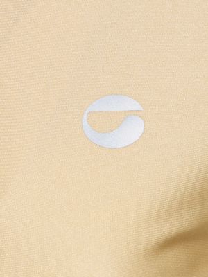 Haut ajusté à col montant en jersey Coperni beige