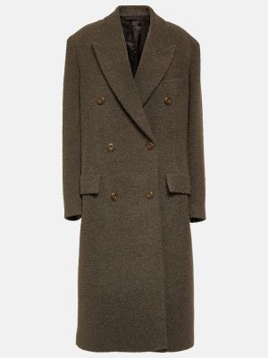 Vlněný kabát Acne Studios hnědý