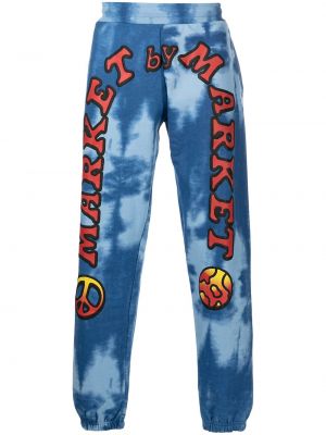 Спортни панталони с tie-dye ефект Market синьо
