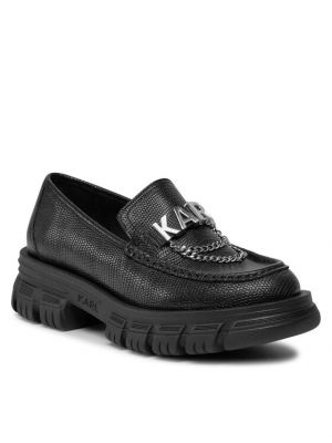 Ilgaauliai batai Karl Lagerfeld juoda