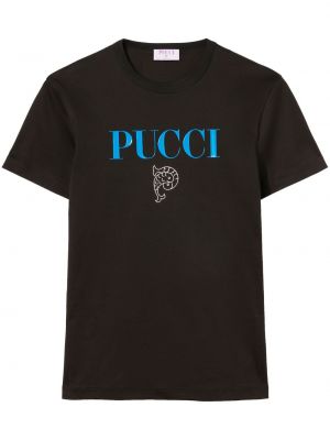 Koszulka z nadrukiem Pucci czarna