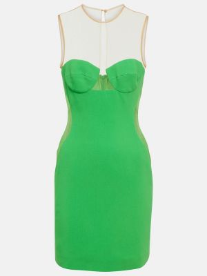 Šaty se síťovinou Stella Mccartney zelené