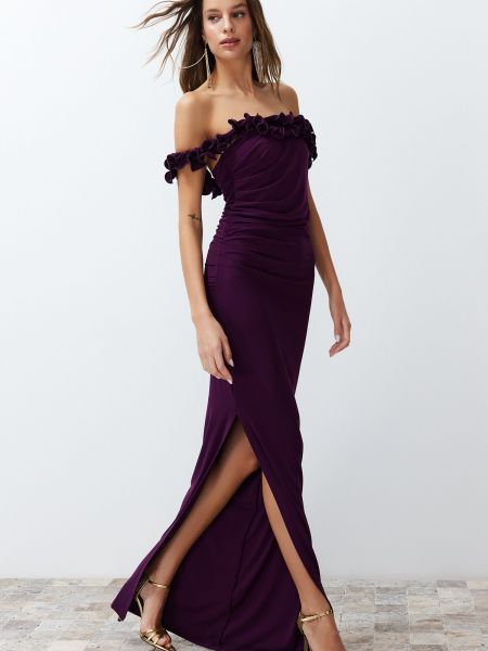 Плетена прилепнала вечерна рокля Trendyol