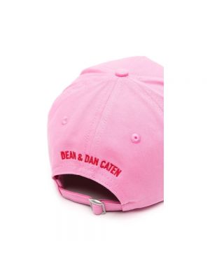 Gorra de algodón Dsquared2 rosa