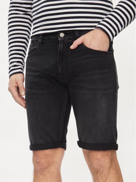 Shorts en jean slim Tommy Jeans noir