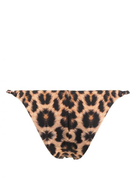 Bikini à imprimé à imprimé léopard Noire Swimwear