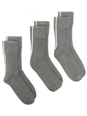 Pruhované ponožky There Was One šedé