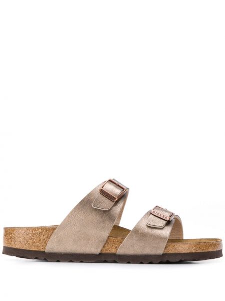 Sandales à boucle Birkenstock marron