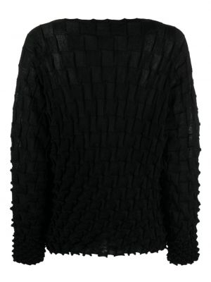 Vilnonis megztinis Issey Miyake juoda