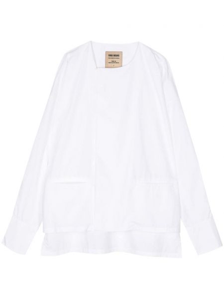 Medvilninė lininė marškiniai Uma Wang balta