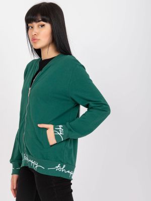 Pamučna bomber jakna Fashionhunters zelena