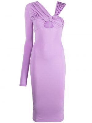 Asimetriškas midi suknele Nensi Dojaka violetinė