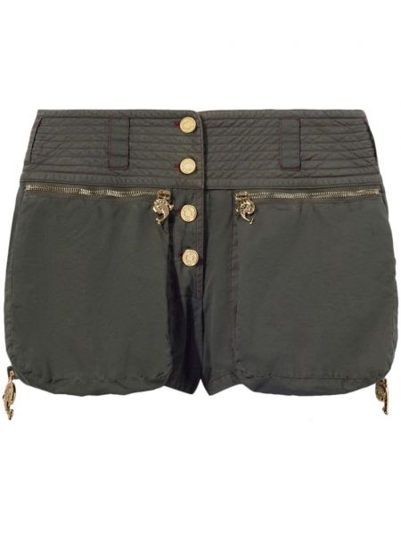 Kratke hlače kargo s patentnim zatvaračem Pucci zelena