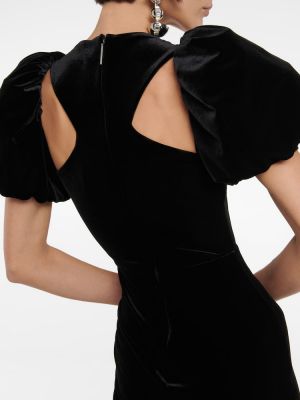 Aksamitna sukienka midi Christopher Kane czarna