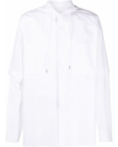 Camisa con cordones con capucha Juun.j blanco