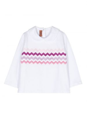 Collegepaita tytöille Missoni Kids valkoinen